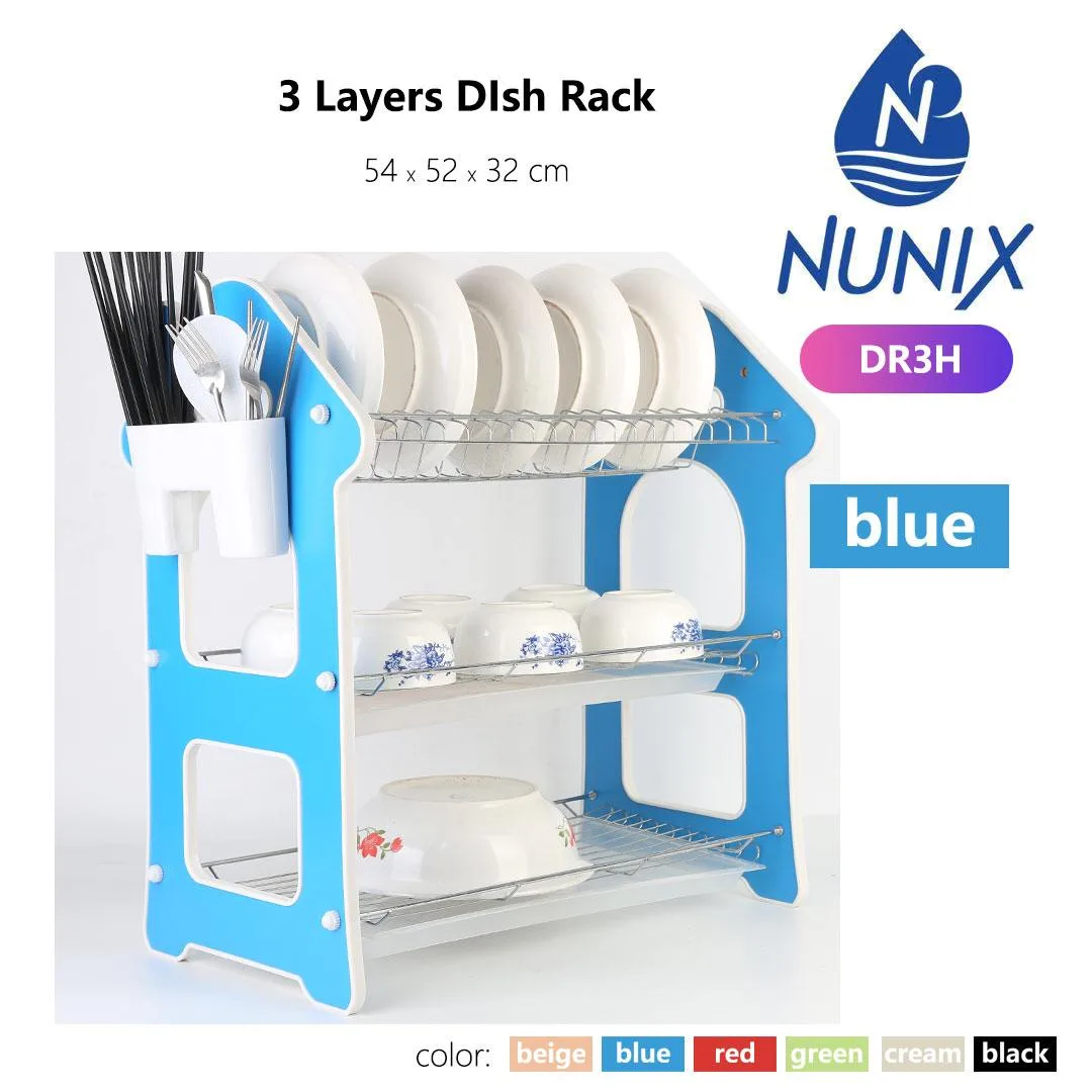 Nunix-Three-Tier-Dish-Rack.jpg Nunix Three Tier Dish Rack - Image 1