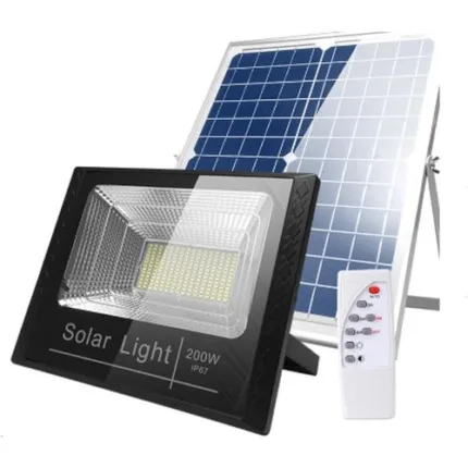 Solar Light 200W Solar Flood Lights Outdoor Street Security Wall Floodlight Dusk to Dawn Remote Control