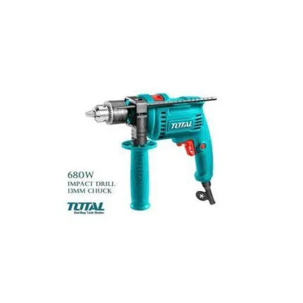 TOTAL 680W ELECTRIC Corded IMPACT Hammer DRILL, 13MM CHUCK
