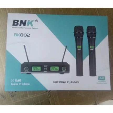Bnk BK-802 Dual Channel UHF Wireless Microphone Set