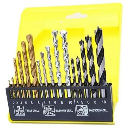 16 Pcs Drill Bits Set Metal&cement&wood HSS Twist Drill Bits Stands (Copy) (Copy)